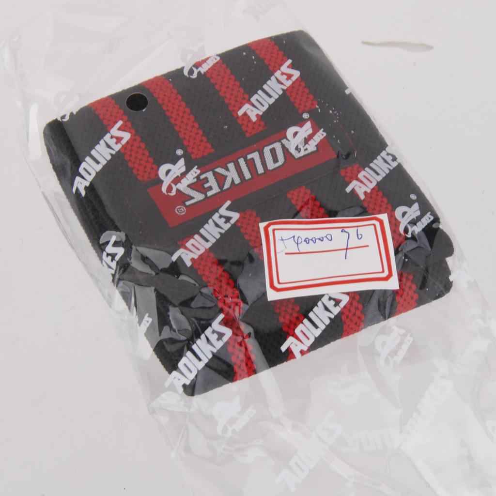 1Pc Gym Wristband Sports Wrist Hand Support Wrap Strap Guard Black + Red