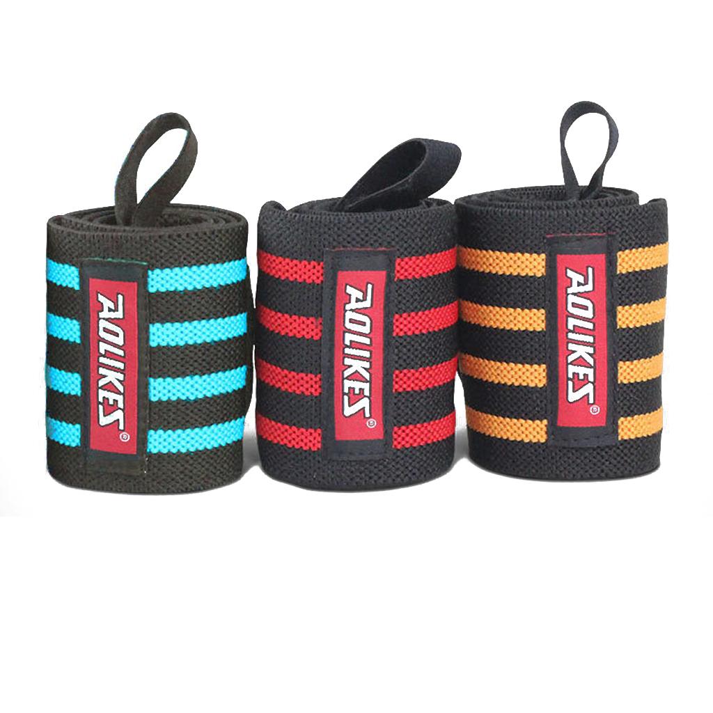 1Pc Gym Wristband Sport Wrist Brace Support Wrap Strap Guard Black Blue