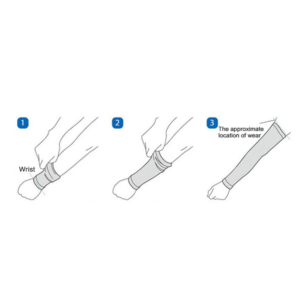 1 Pair Seamless Golf Cycling Sports UV Protection Arm Sleeves Black Red S