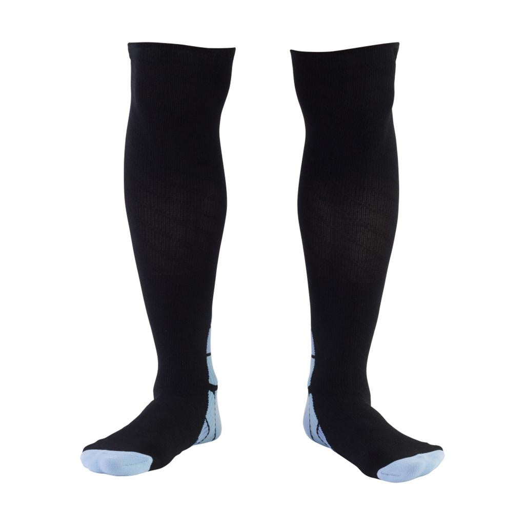 1 Pair Compression Socks for Running Cycling Travel Flight S and M, Blue