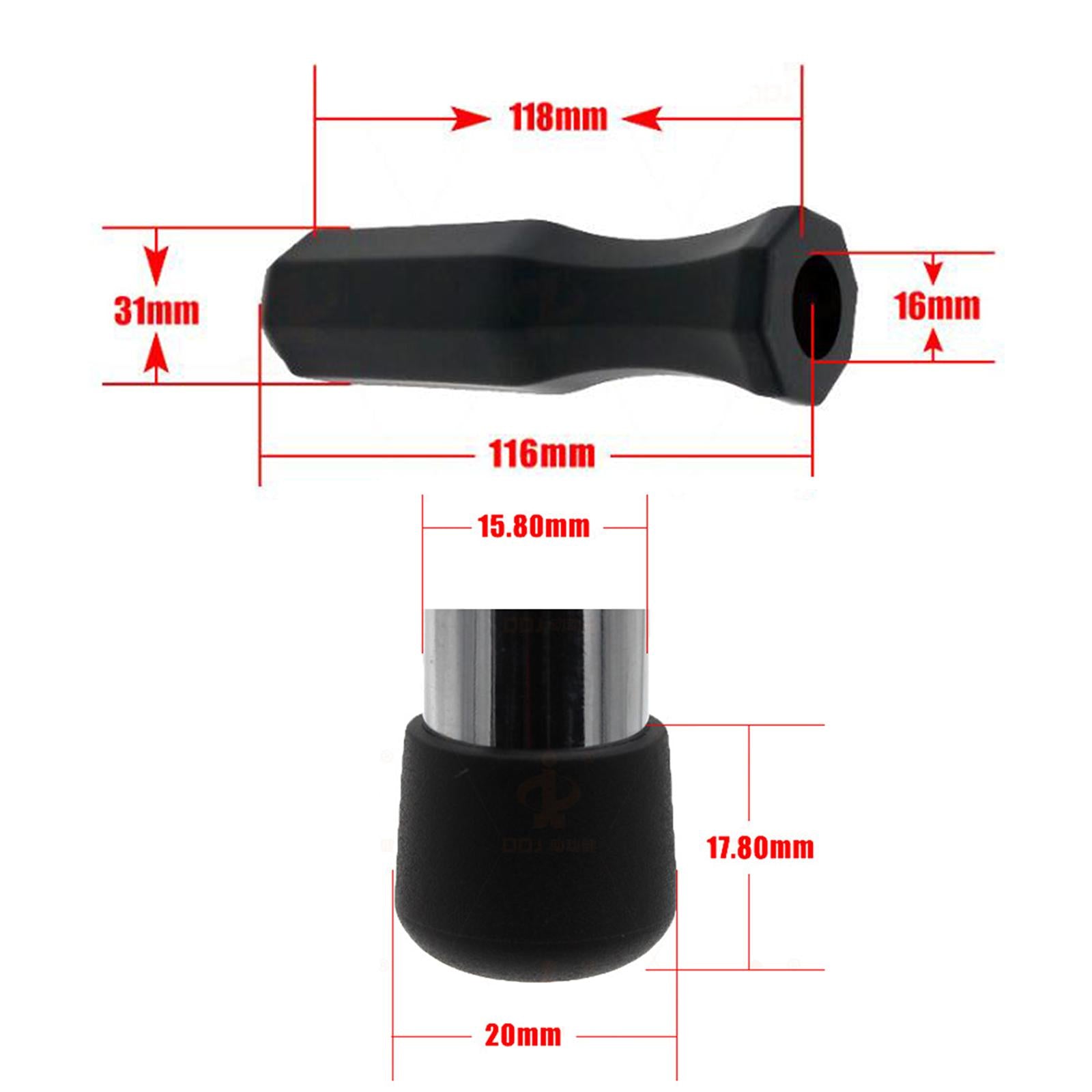 16 Pieces Octagonal Handles and Safety End Caps Standard Foosball Tables