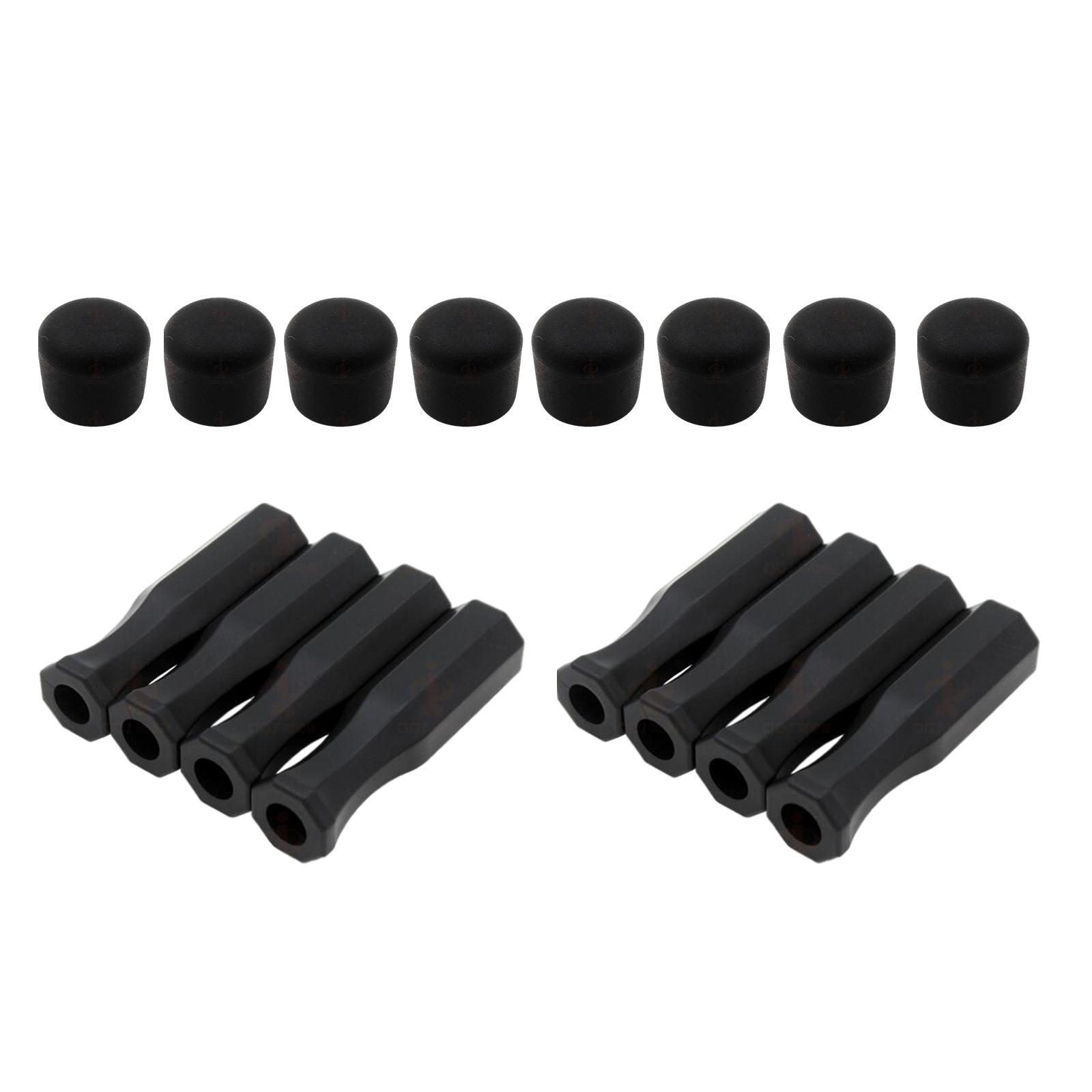 16 Pieces Octagonal Handles and Safety End Caps Standard Foosball Tables