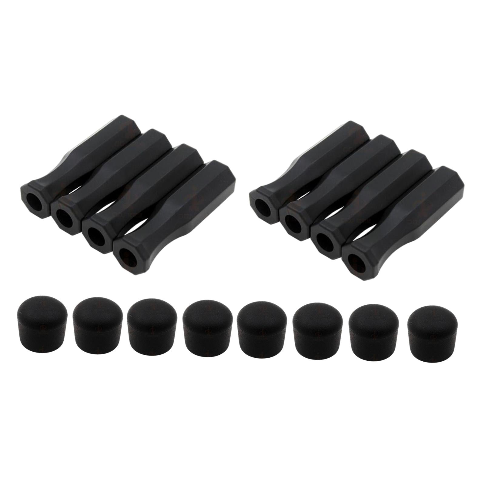 16 Pieces Octagonal Handles and Safety End Caps Standard Foosball Tables
