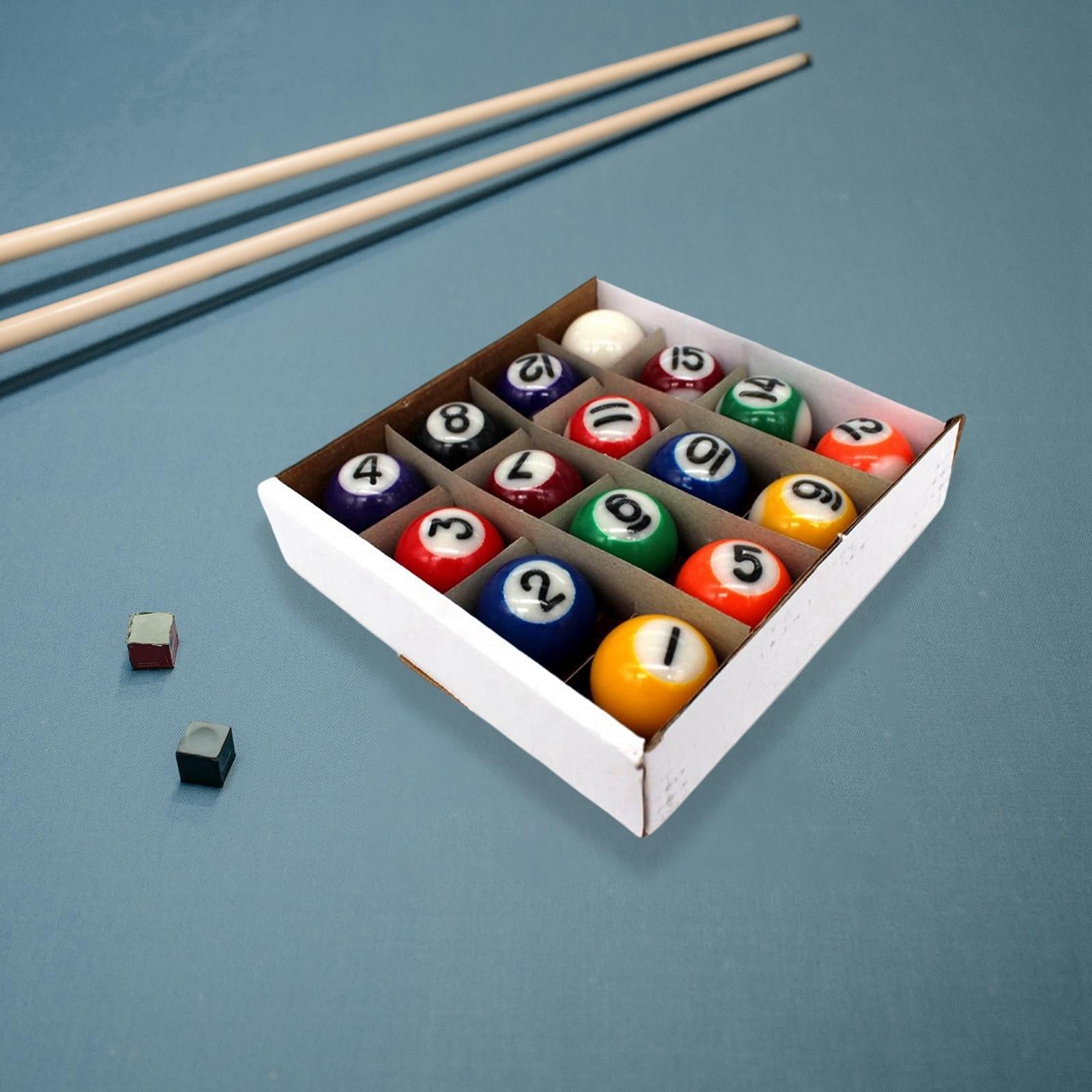 16Pcs Mini Billiard Balls Pool Table Balls 25mm Kids Toys for Leisure Sports