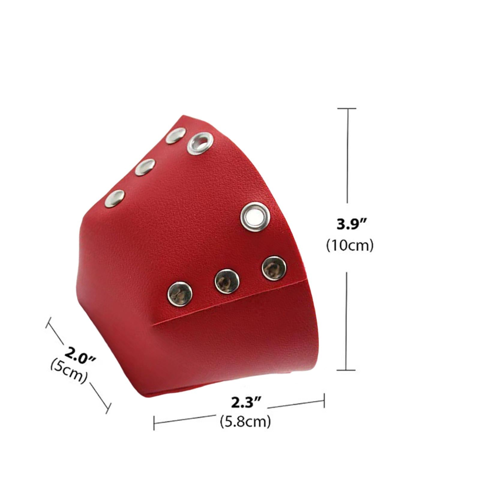 1 Pair Roller Skate Toe Guards Outdoor Artificial Leather Detachable Accs Red