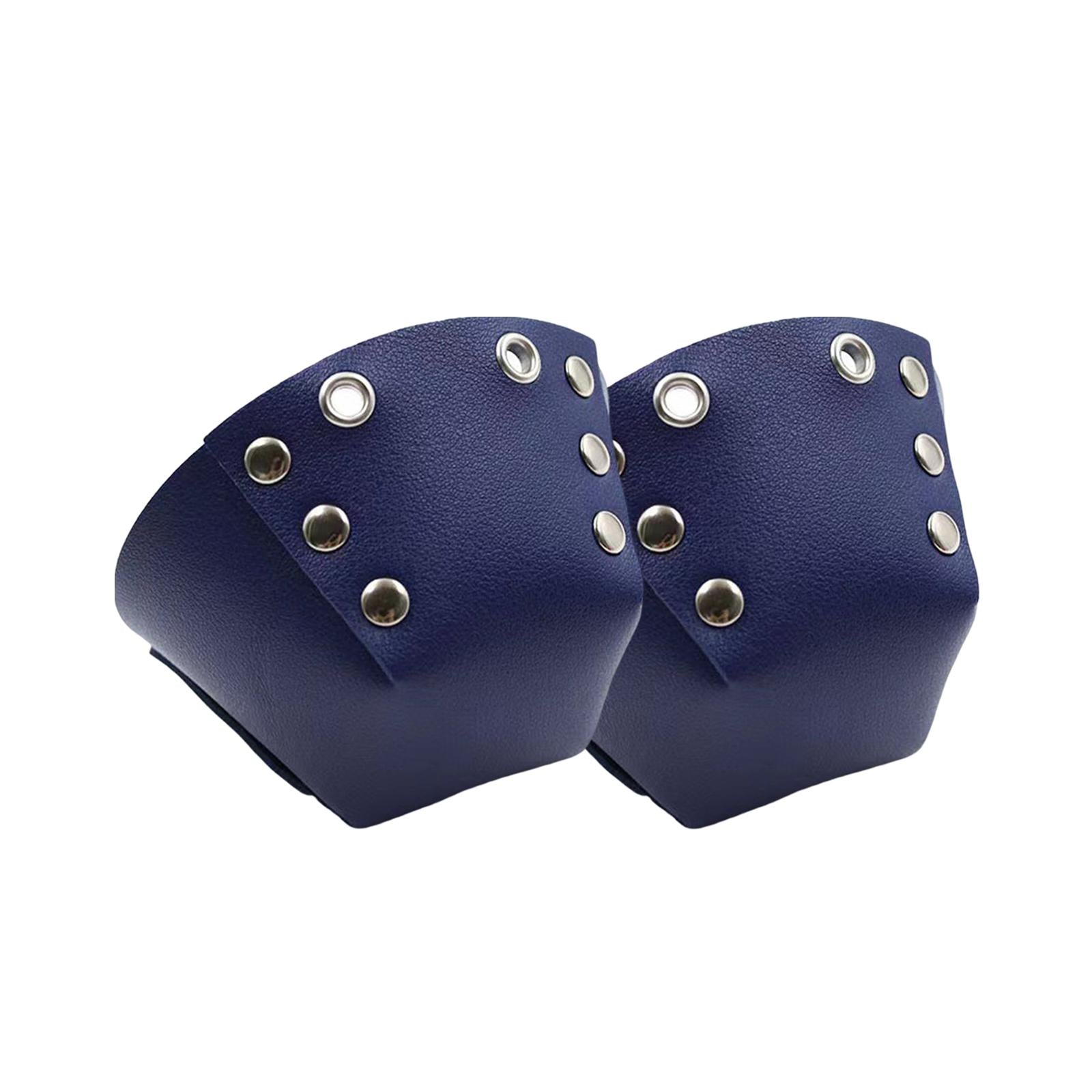 1 Pair Roller Skate Toe Guards Outdoor Artificial Leather Detachable Accs Blue