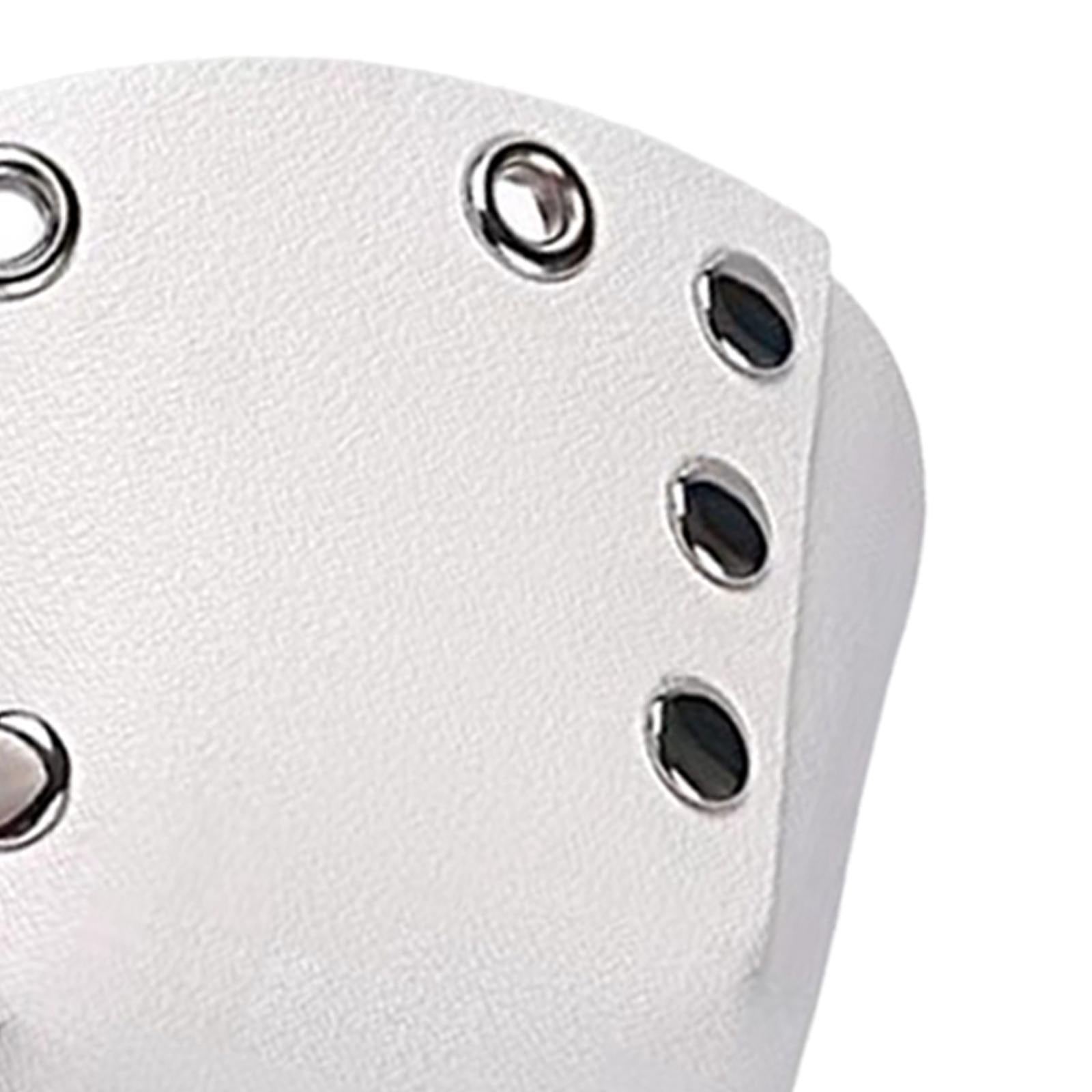 1 Pair Roller Skate Toe Guards Outdoor Artificial Leather Detachable Accs White