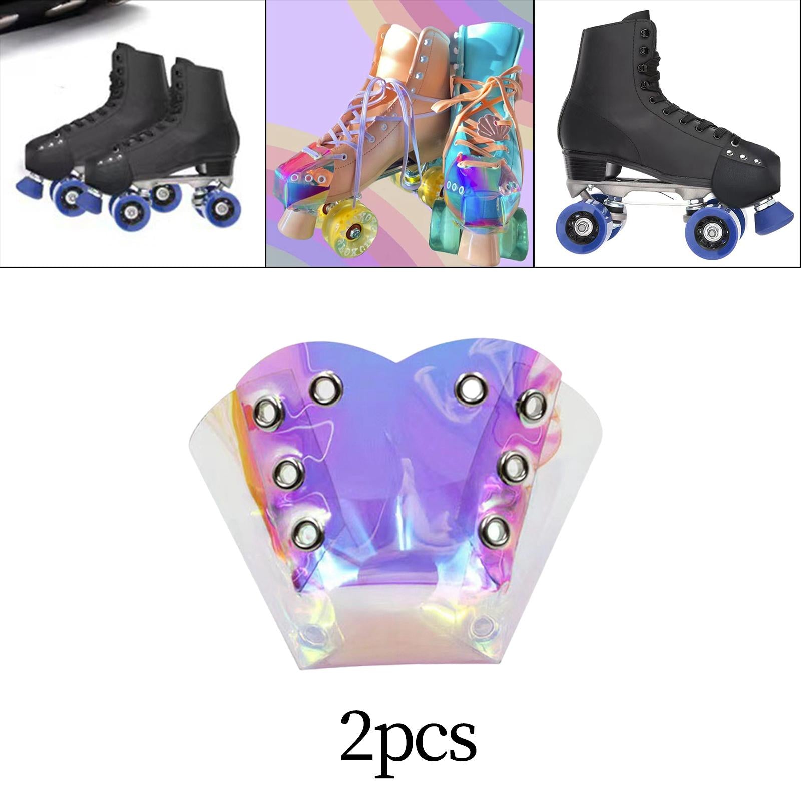 1 Pair Roller Skate Toe Guards Outdoor Artificial Leather Detachable Accs Colorful