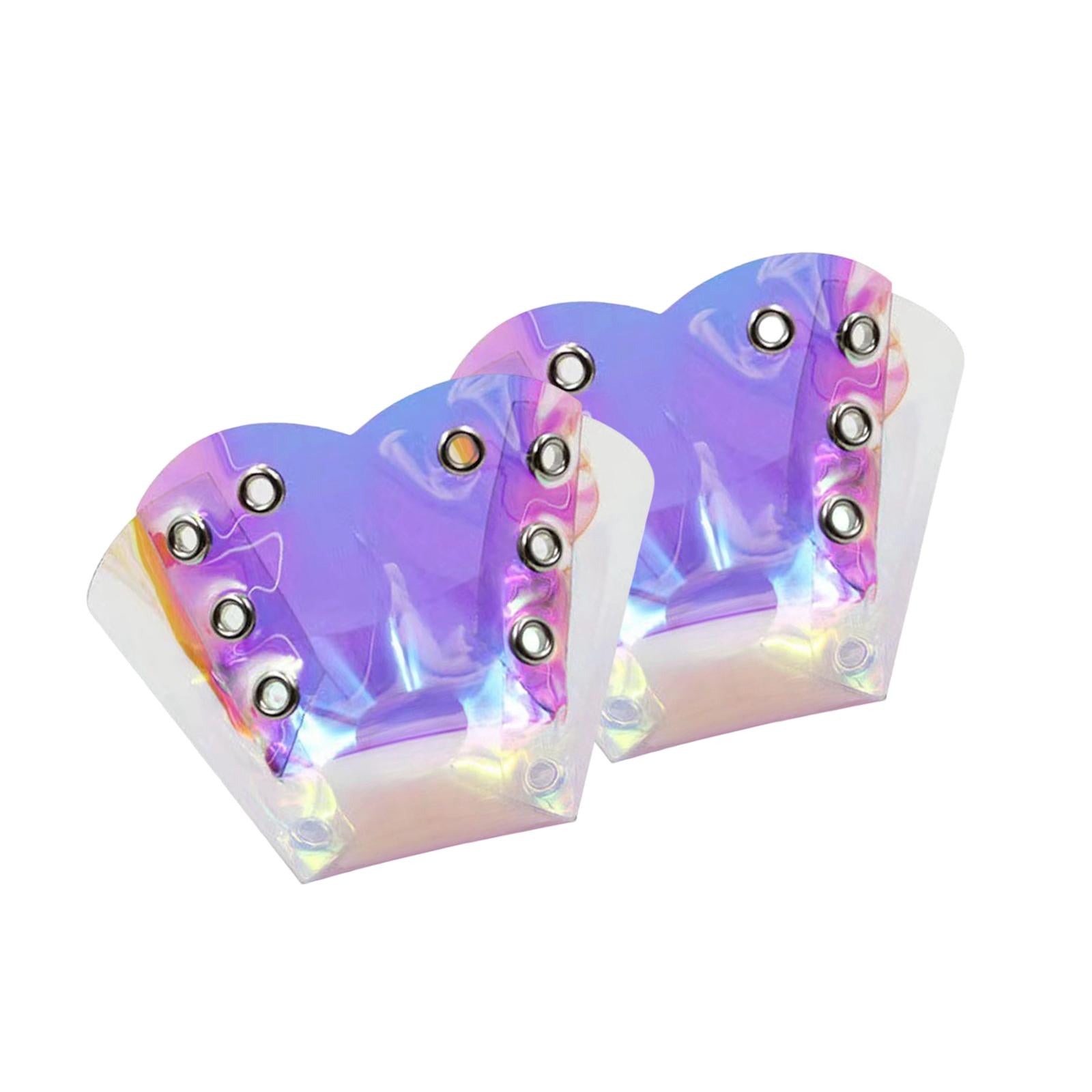 1 Pair Roller Skate Toe Guards Outdoor Artificial Leather Detachable Accs Colorful