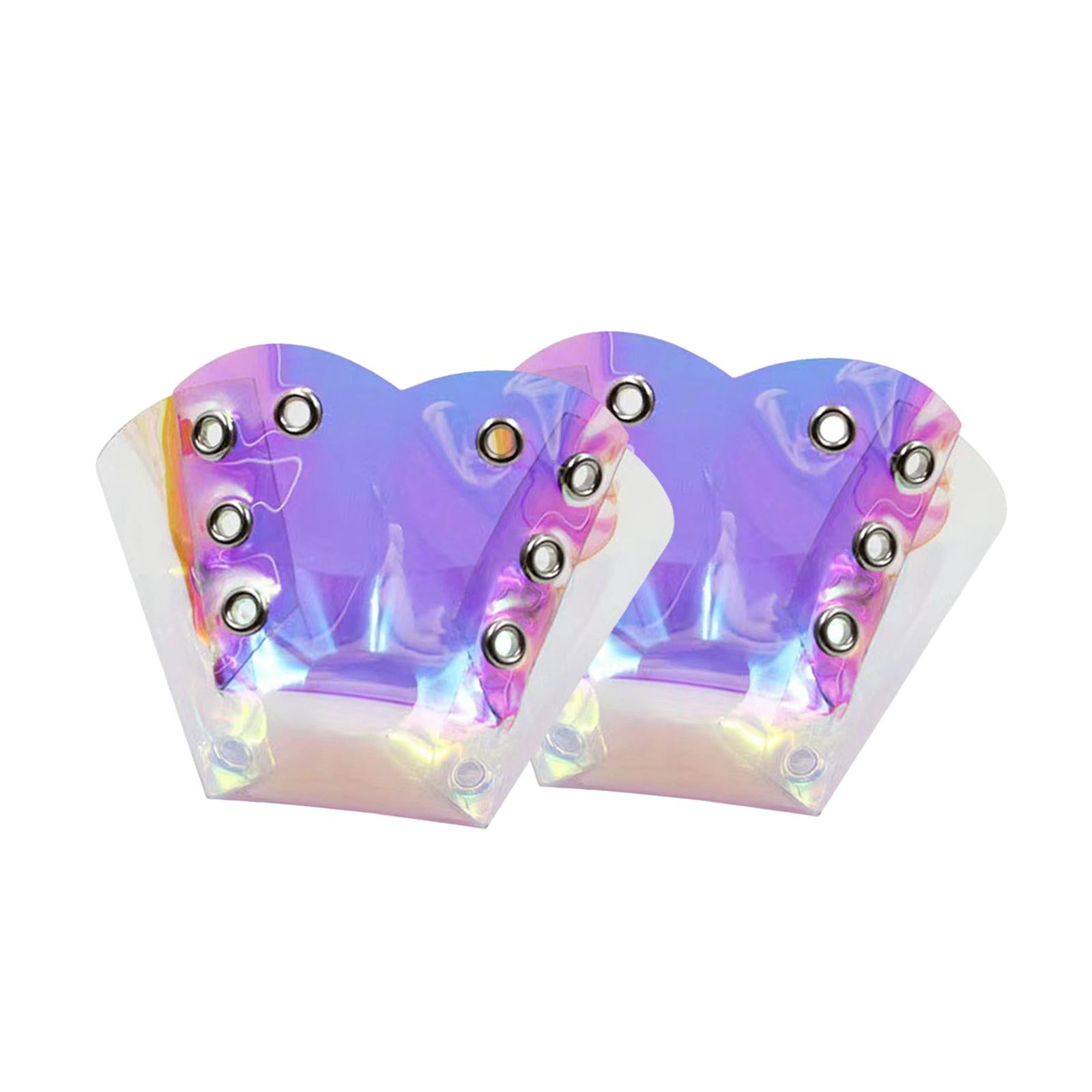 1 Pair Roller Skate Toe Guards Outdoor Artificial Leather Detachable Accs Colorful