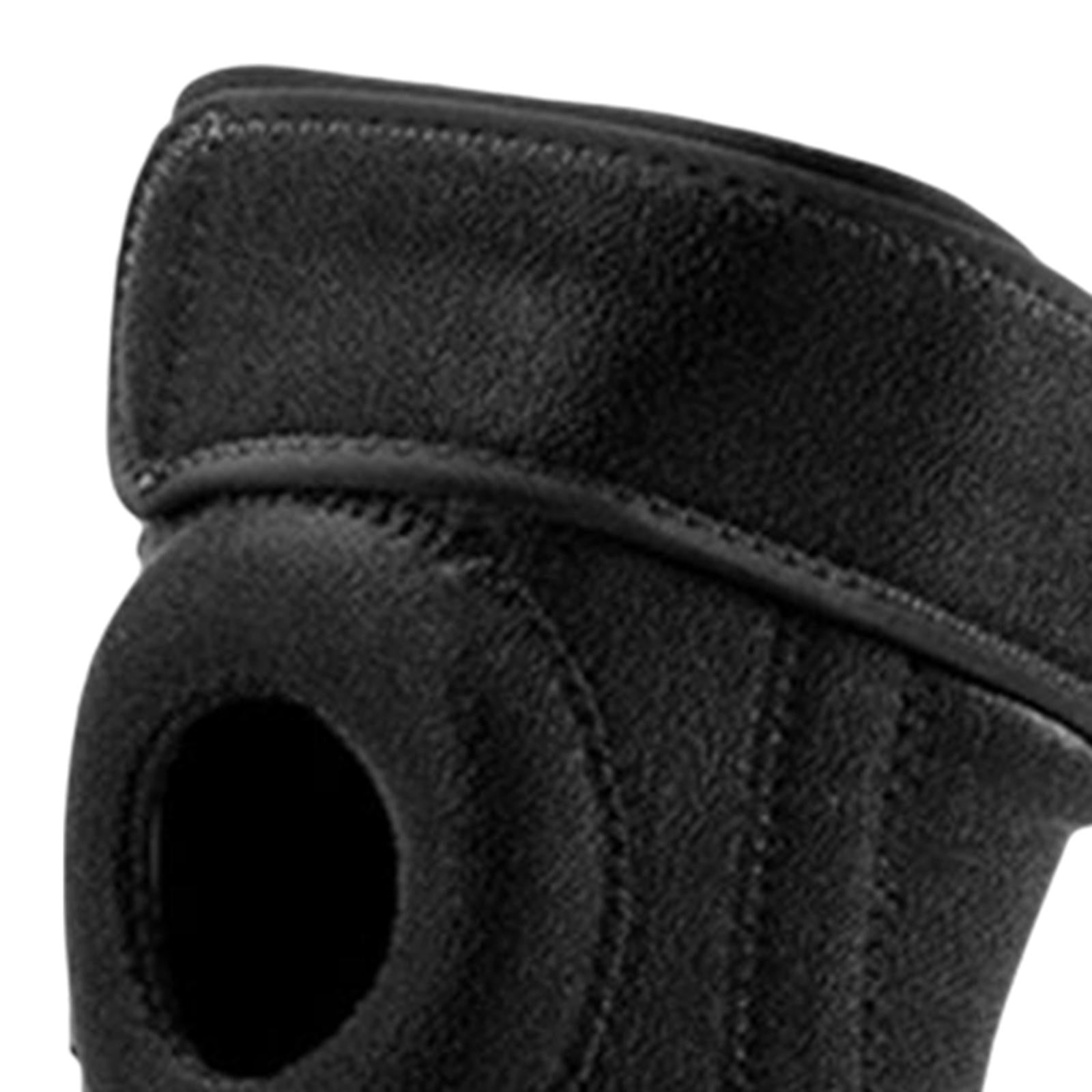 1 Pair Knee Compression Brace Sport Adjustable Knee Support Black