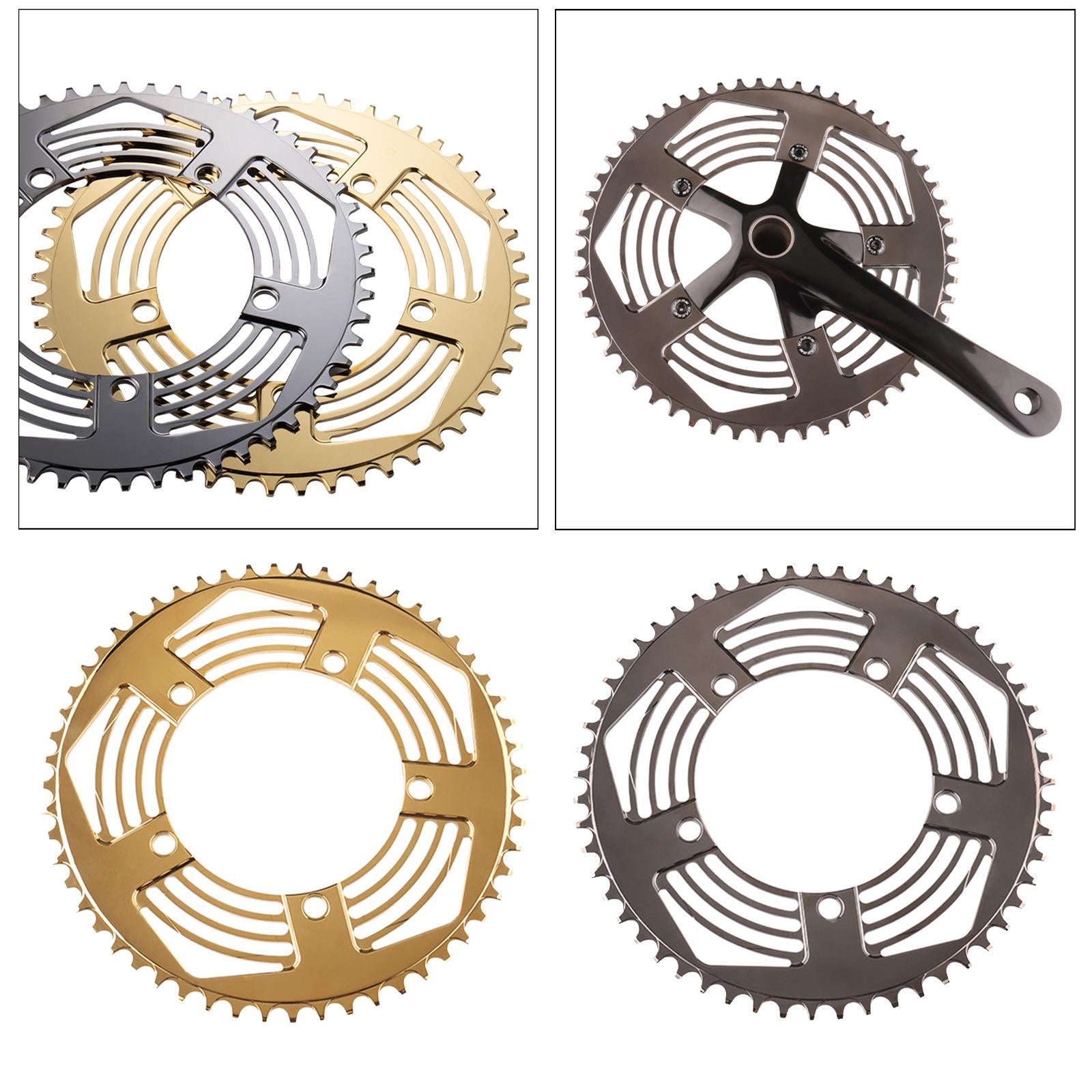 130BCD Folding Bikes Chainring Replacement Aluminum Sprocket  54T Gold
