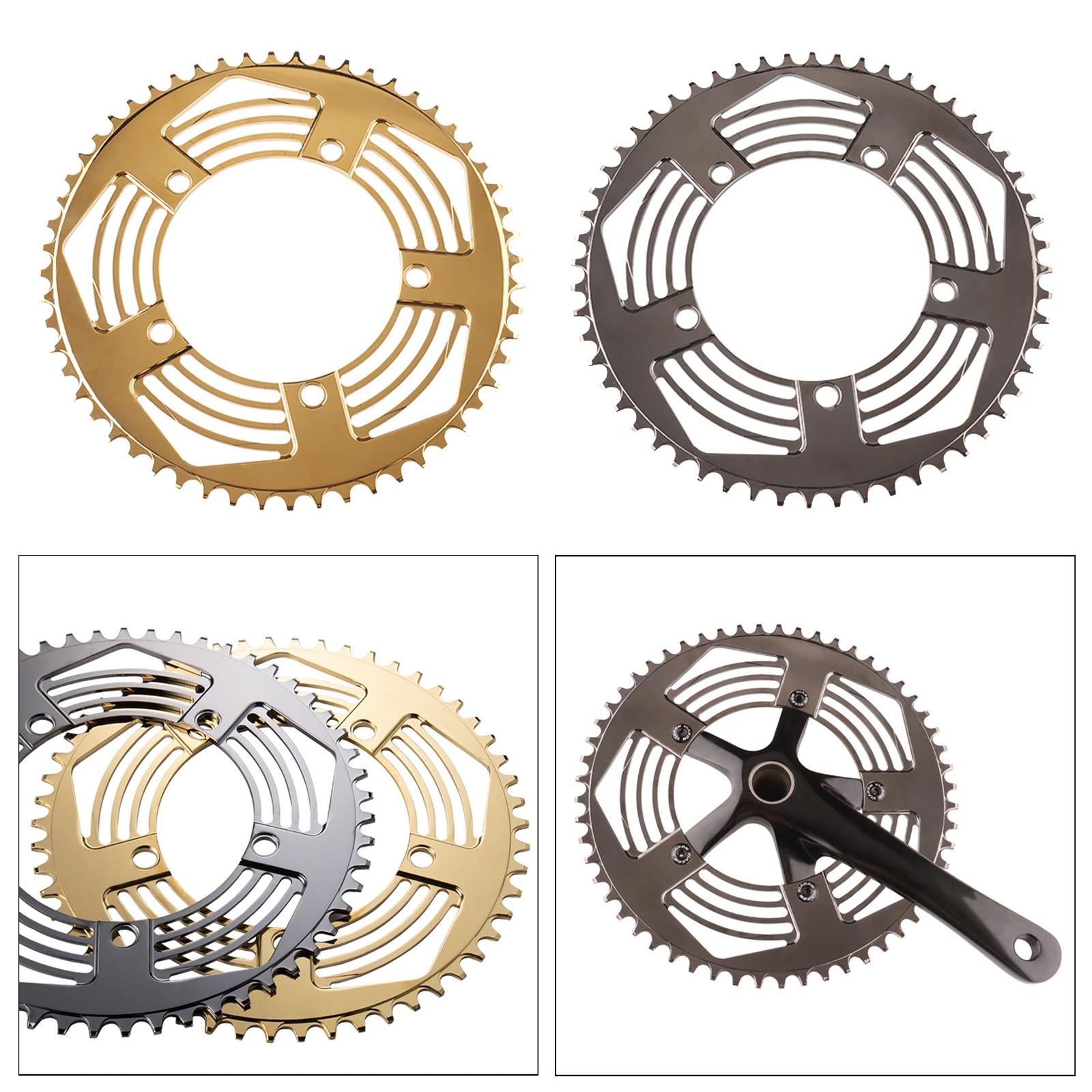 130BCD Folding Bikes Chainring Replacement Aluminum Sprocket  54T Gold