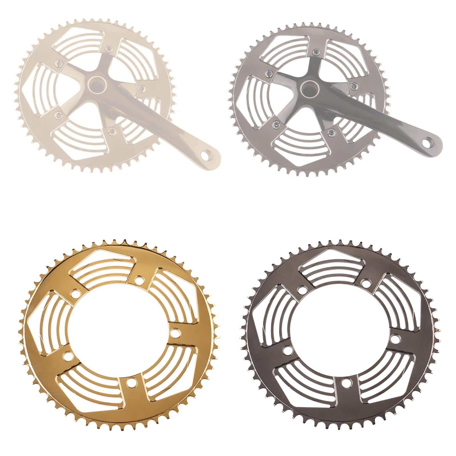 130BCD Folding Bikes Chainring Replacement Aluminum Sprocket  54T Gold