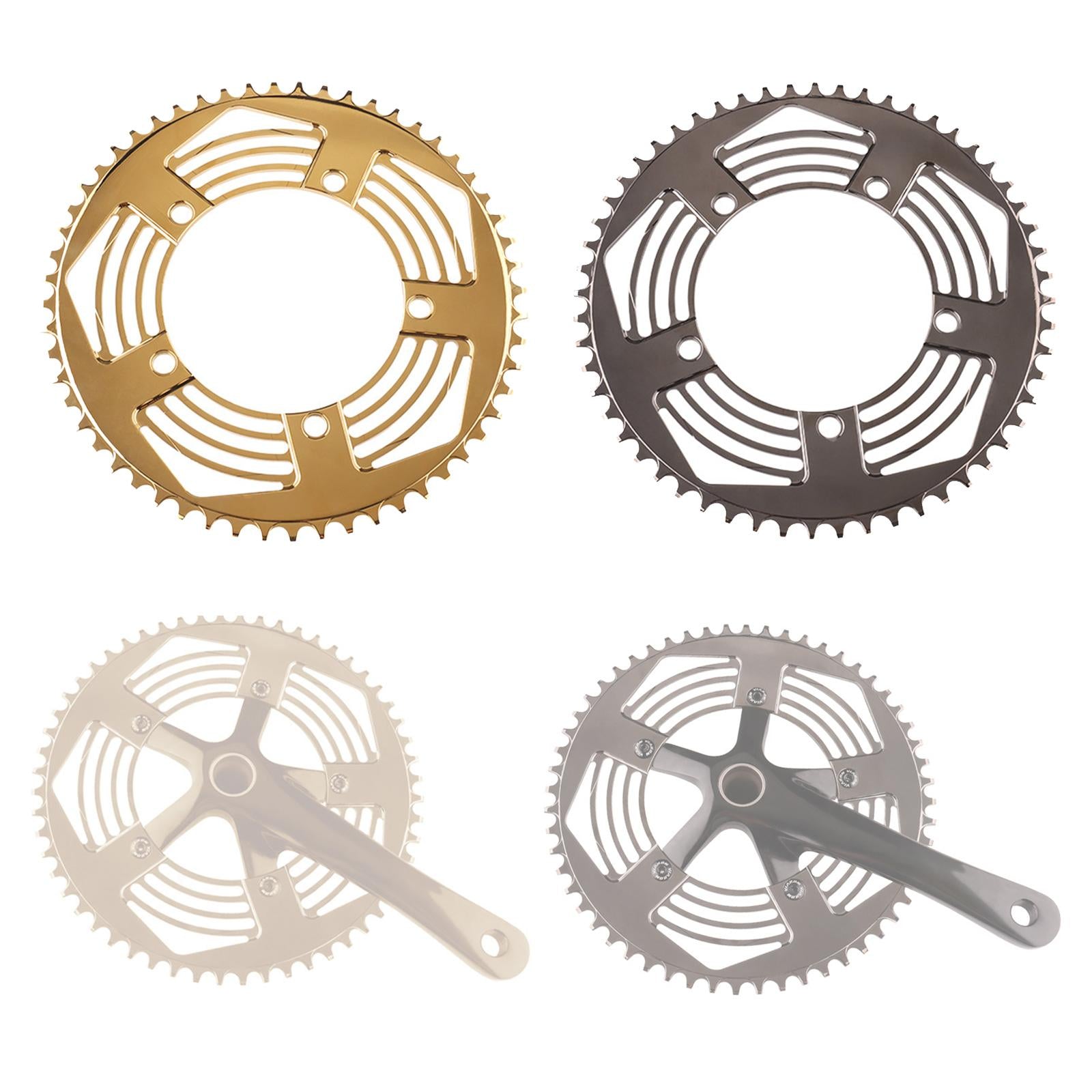 130BCD Folding Bikes Chainring Replacement Aluminum Sprocket  54T Gold