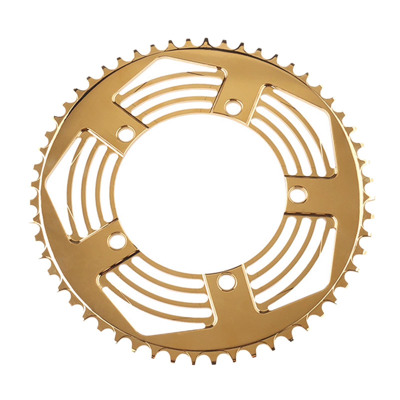 130BCD Folding Bikes Chainring Replacement Aluminum Sprocket  56T Gold
