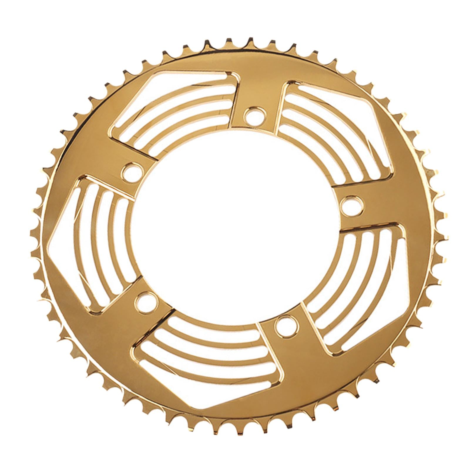 130BCD Folding Bikes Chainring Replacement Aluminum Sprocket  56T Gold