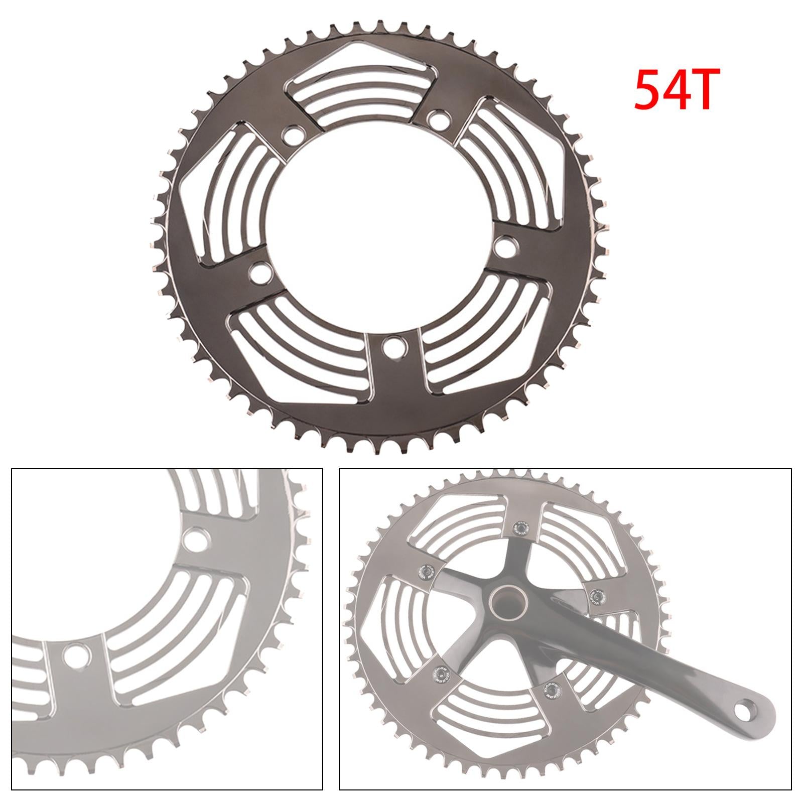 130BCD Folding Bikes Chainring Replacement Aluminum Sprocket  54T Black