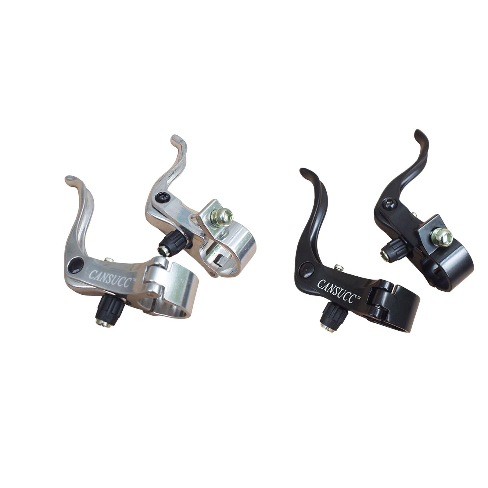 1 Pair Bike Brake Lever Handlebar Aluminum Alloy Durable for Kids Road MTB Black