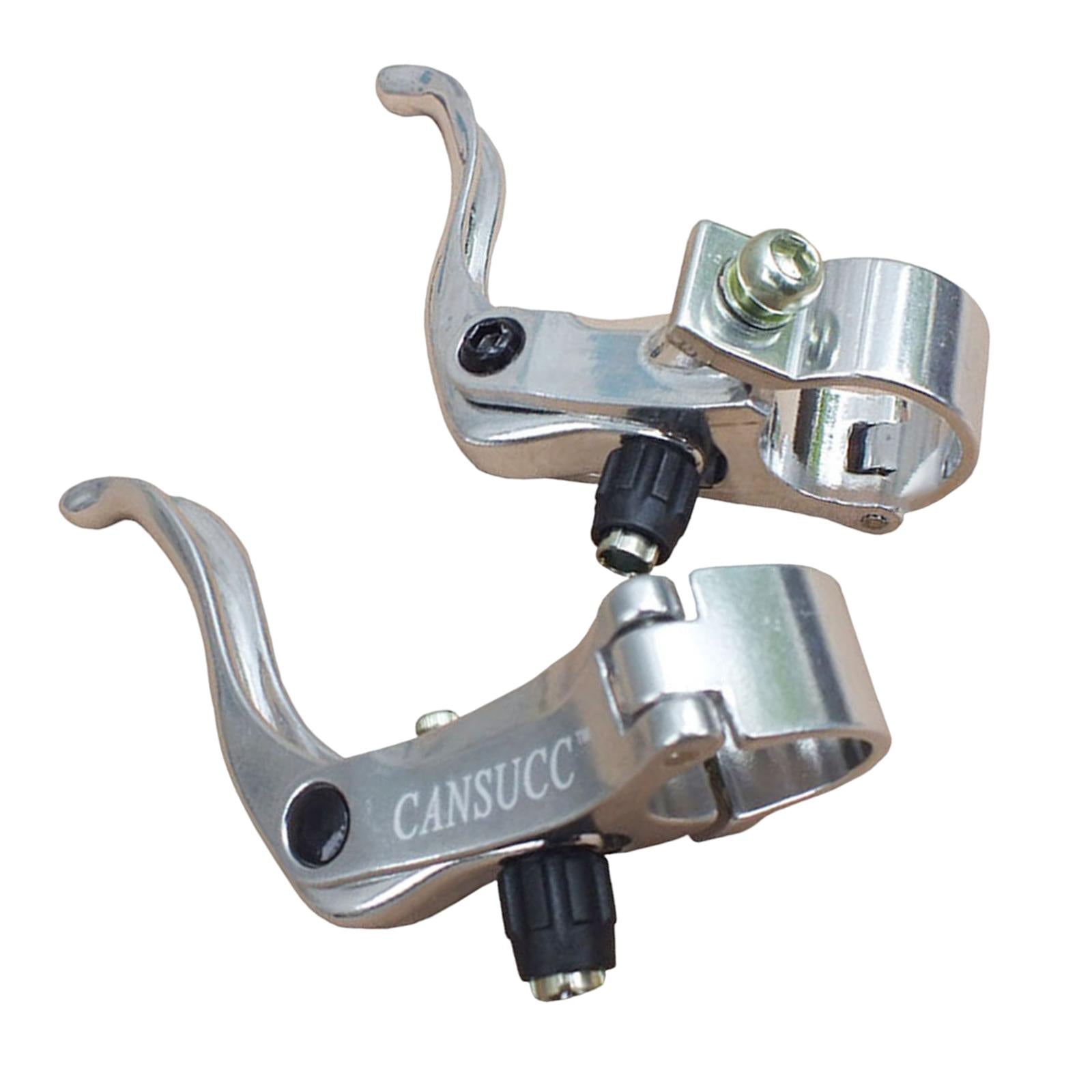 1 Pair Bike Brake Lever Handlebar Aluminum Alloy Durable for Kids Road MTB Silver