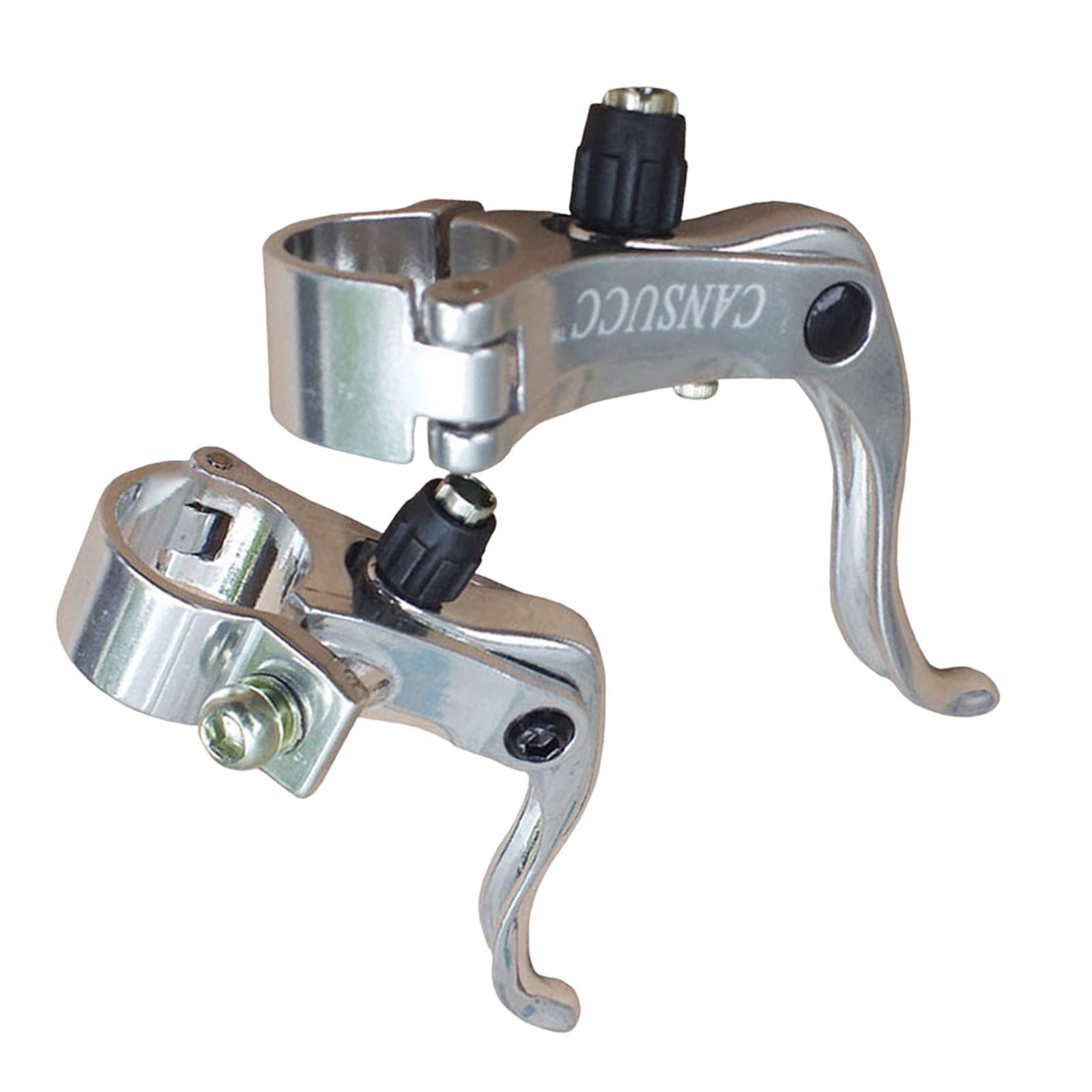 1 Pair Bike Brake Lever Handlebar Aluminum Alloy Durable for Kids Road MTB Silver