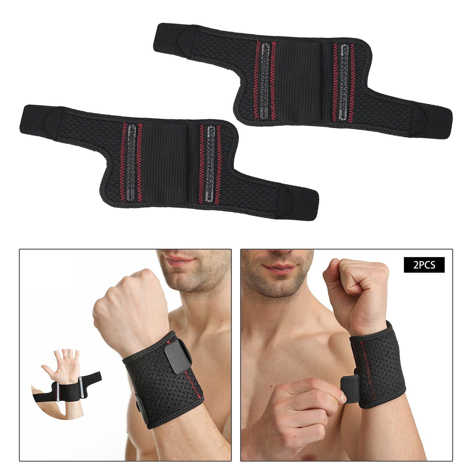 1 Pair Wrist Brace Flexible Tennis Wrist Support Wristband for Tennis Gym