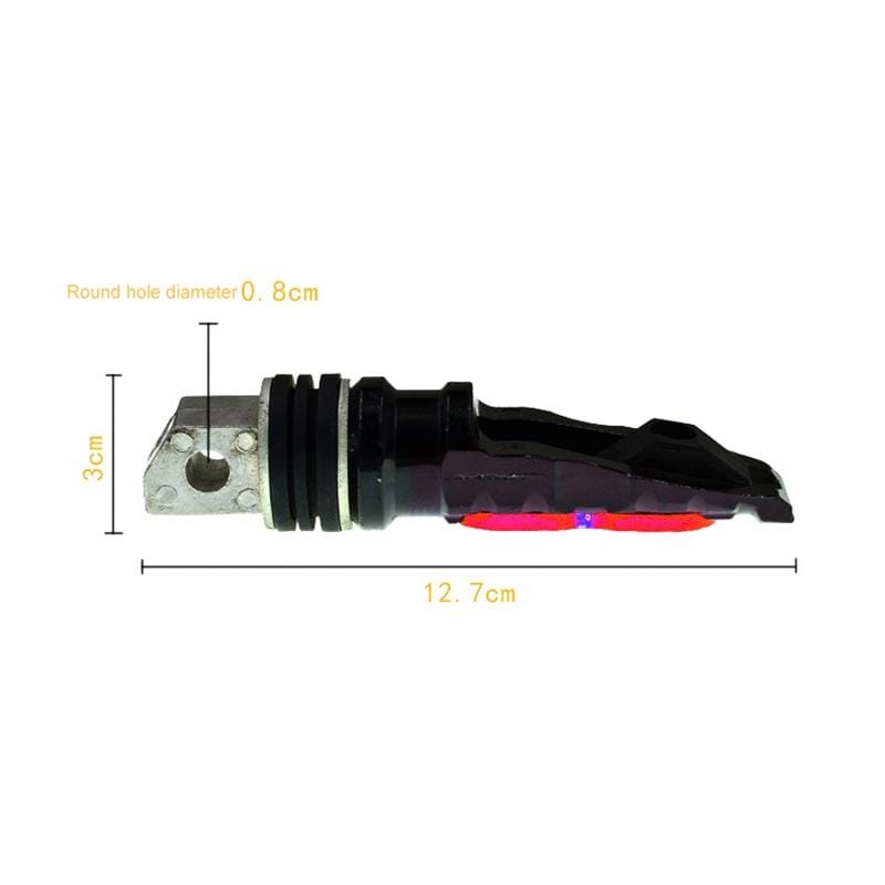 Universal Motor Bike Footpegs Foot Rests Rear Pedals Set Motorcycle Modification Accessories (Black)