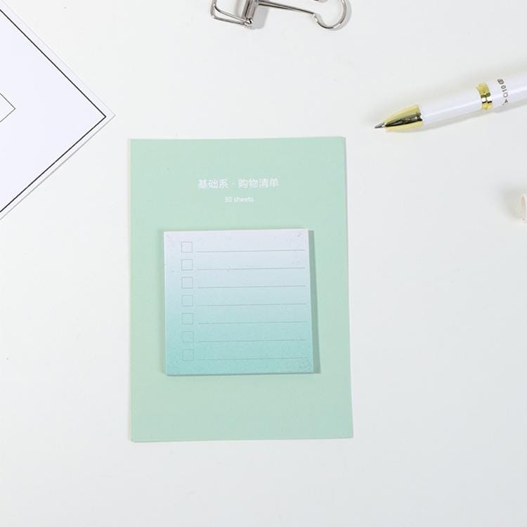 8 PCS Rainbow Gradient Memo Pad Paper Sticky Notes Notepad Stationery Shopping list