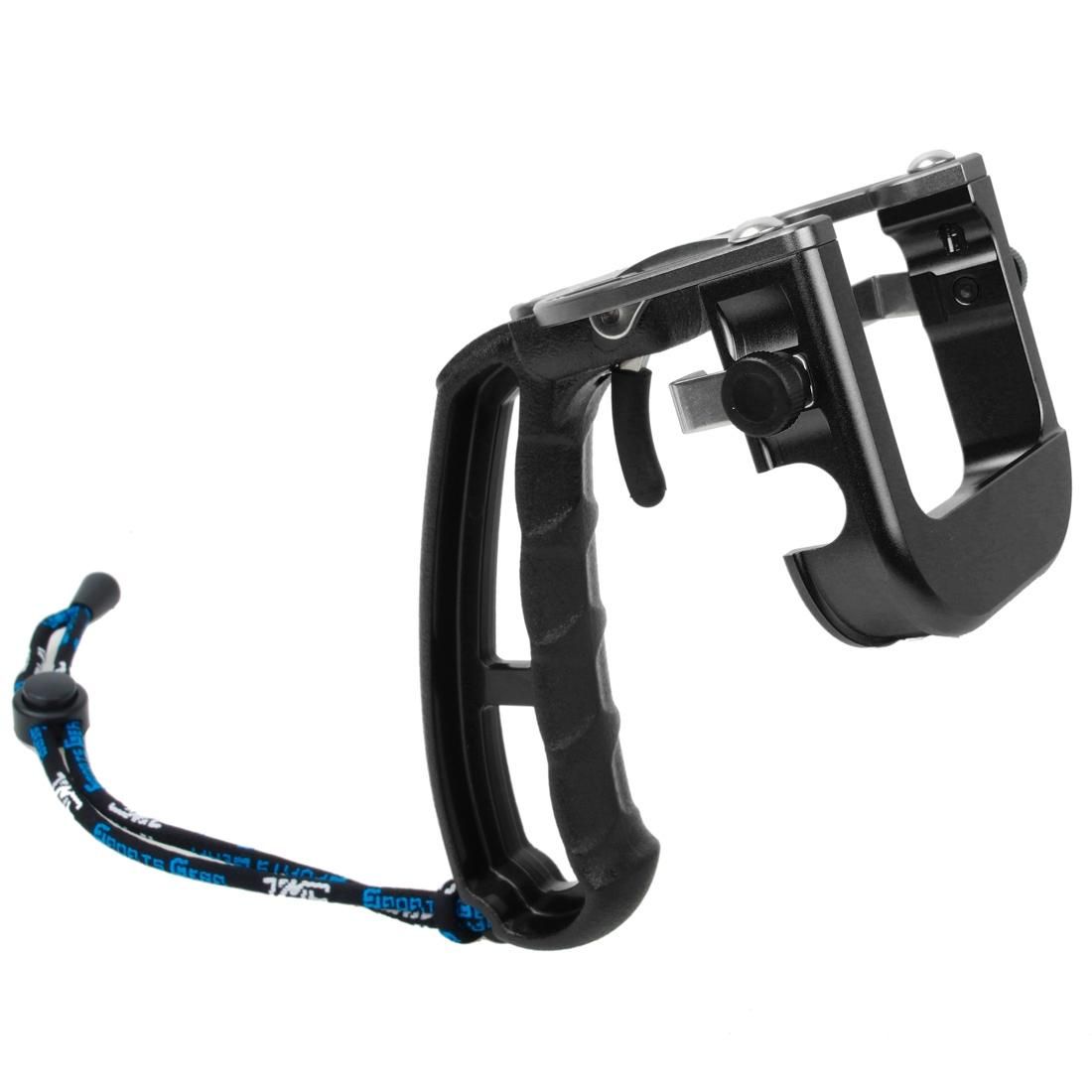 TMC P4 Trigger Handheld Grip CNC Metal Stick Monopod Mount for GoPro HERO4 /3+ (Blue)