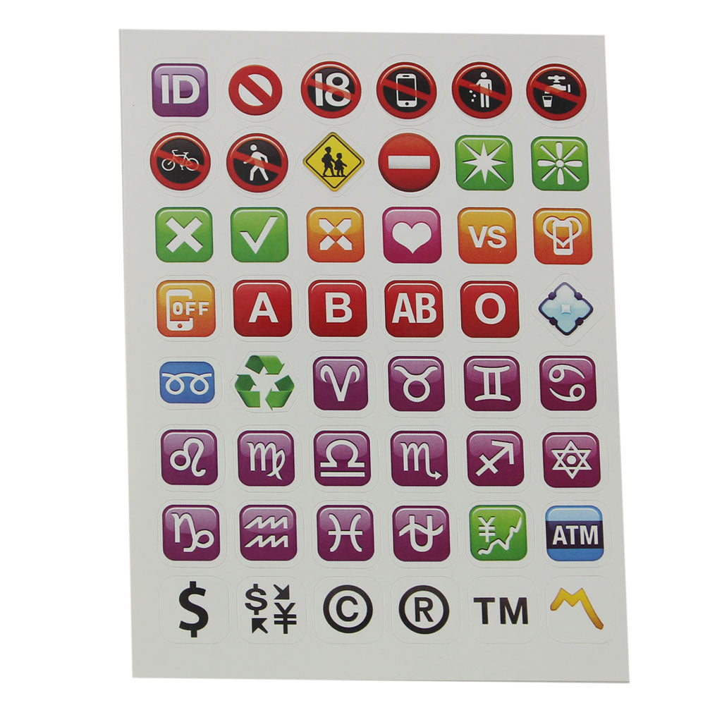 19 Sheets Die Cut Vinyl Sticker for Phone Laptop Decor