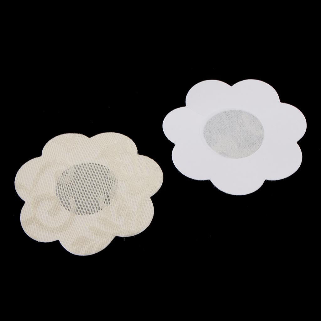 20Pcs Flower Breast Nipple Pasties Cover Bra Pad Self Adhesive Sticker Nude