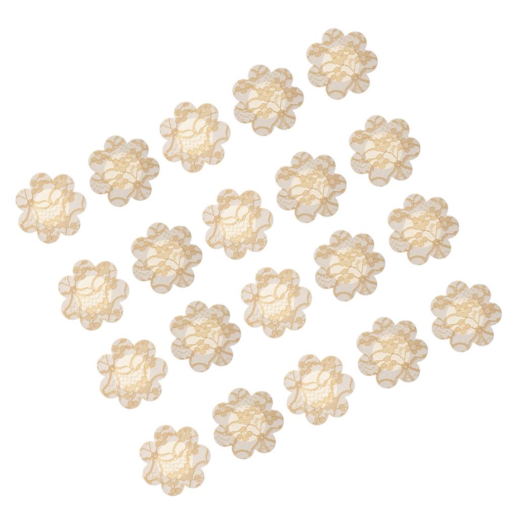 20Pcs Flower Breast Nipple Pasties Cover Bra Pad Self Adhesive Sticker Nude
