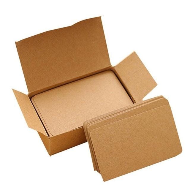 5 PCS Memory Cards Blank DIY Graffiti Word Cards Small Memo Pad Blocks Memorandum Note Word Cards (Khaki)