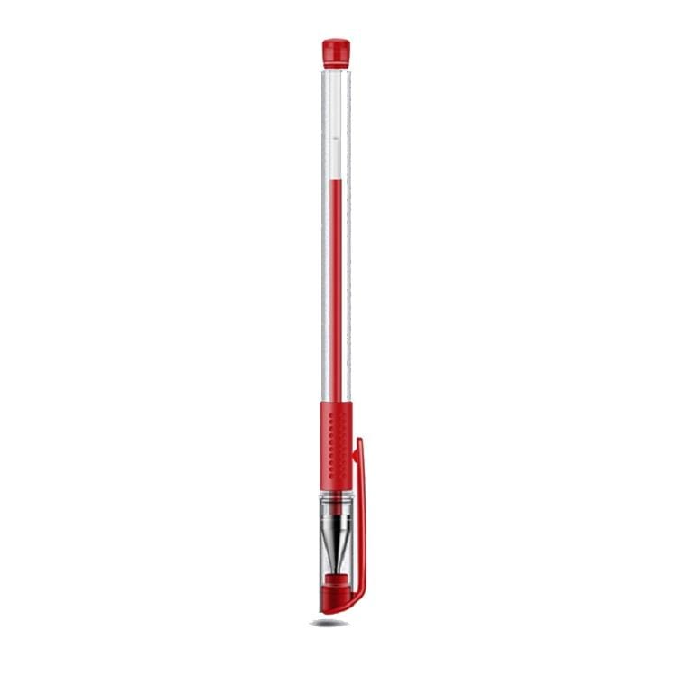 24 PCS Deli 6600ES Gel Pen Student Office Stationery Water-based Pen Blue Black Red Pen Signature Pen (Red)