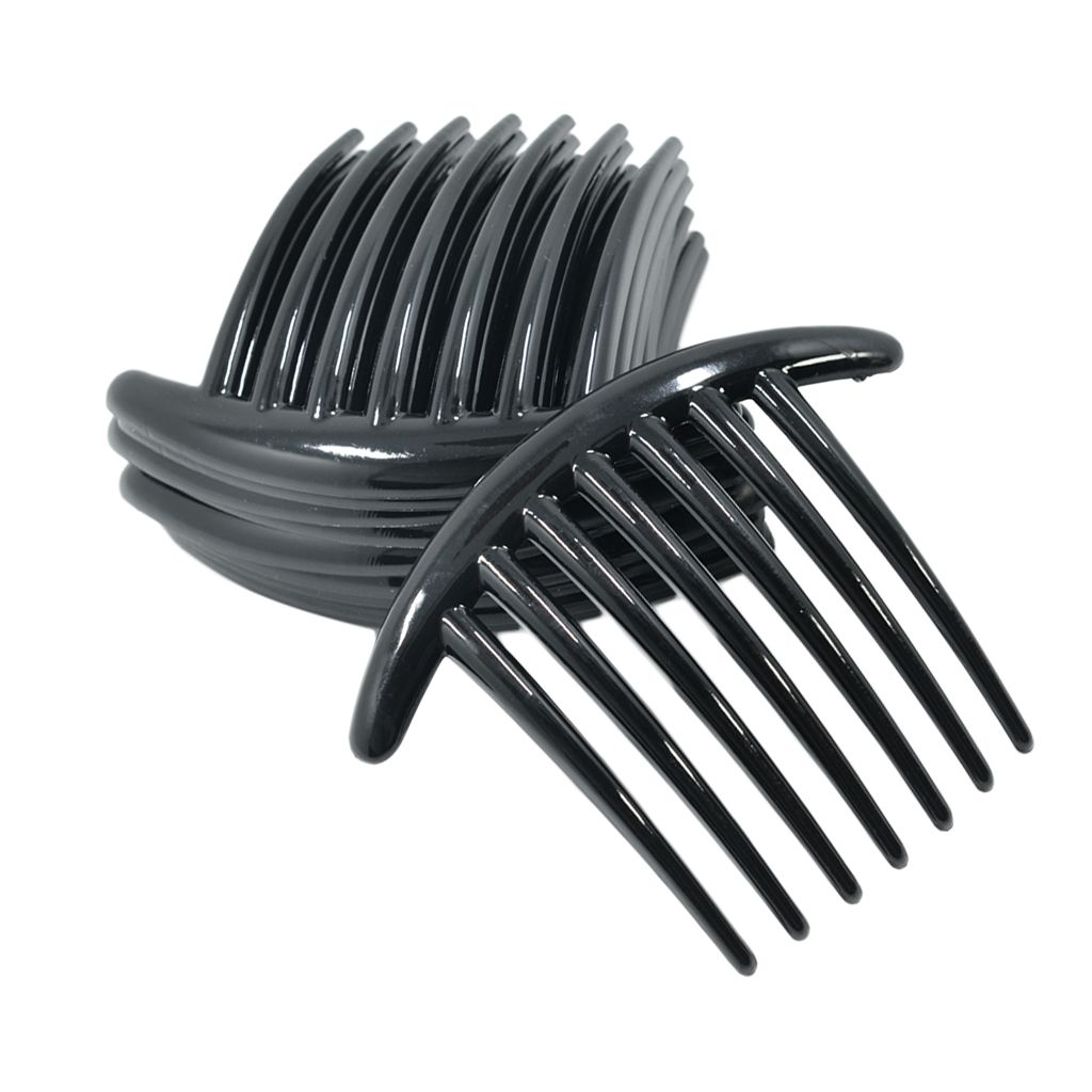 10 Pieces 7 Teeth DIY Hair Side Comb Hair Clips Slide for Women Girls Black