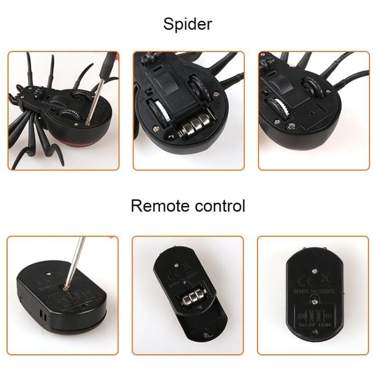 Tricky Funny Toy Infrared Remote Control Scary Creepy Spider, Size: 16*10cm