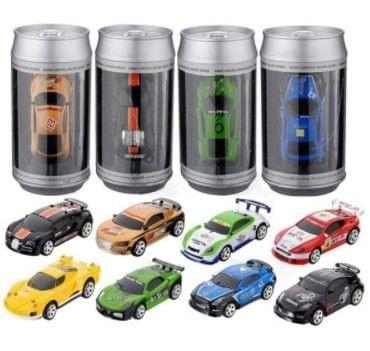 Coke Can Mini RC Car Radio Remote Control Micro Racing Car(Black+Orange )