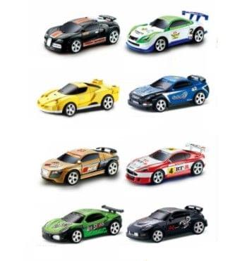 Coke Can Mini RC Car Radio Remote Control Micro Racing Car(Green+White)