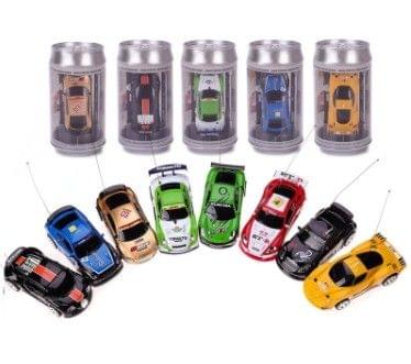 Coke Can Mini RC Car Radio Remote Control Micro Racing Car(Green+White)