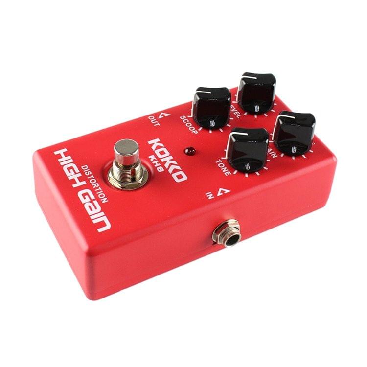 KOKKO KH8 Guitar High Gain Distortion Effects Pedal, Adjustable High and Low Frequency(Red)