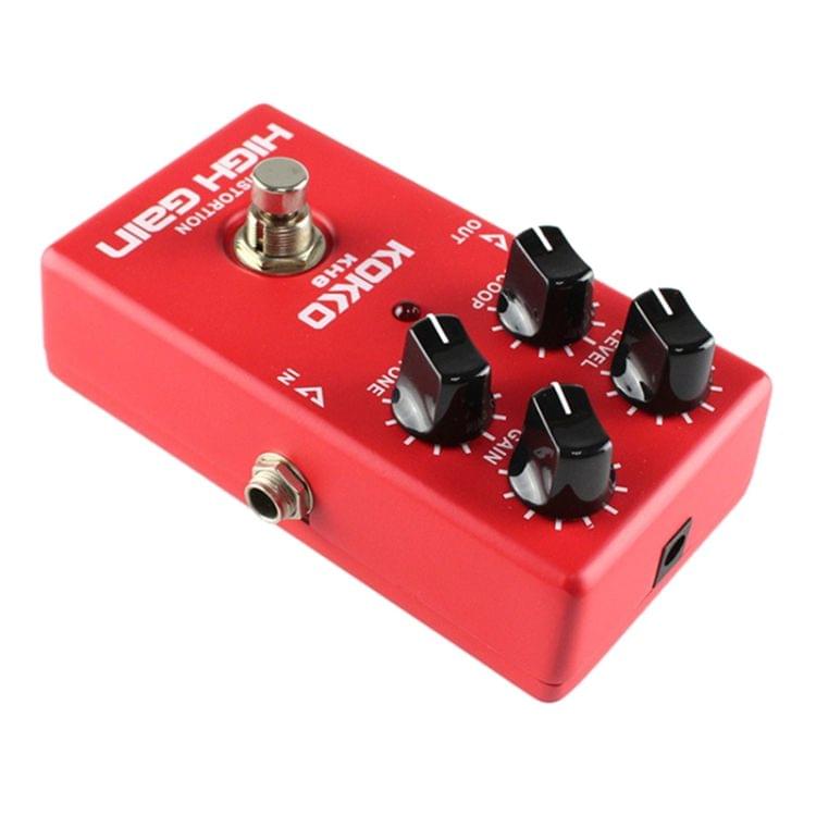 KOKKO KH8 Guitar High Gain Distortion Effects Pedal, Adjustable High and Low Frequency(Red)