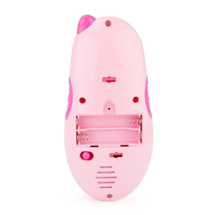 Brettbble Cartoon Baby Child Early Education Mobile Phone Style Music Toys with LED Light(Pink)