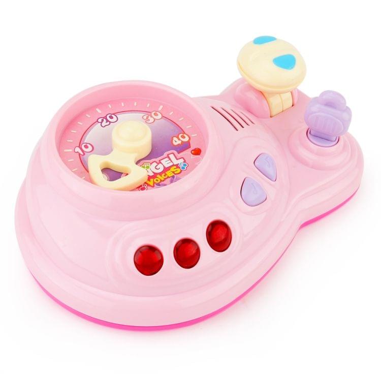 Brettbble Cartoon Baby Child Early Education Music Car Console Toys with LED Light(Pink)