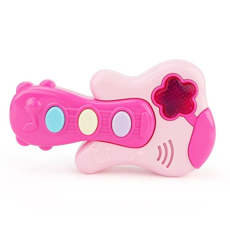 Brettbble Cartoon Baby Child Early Education Guitar Music Toys with LED Light(Pink)