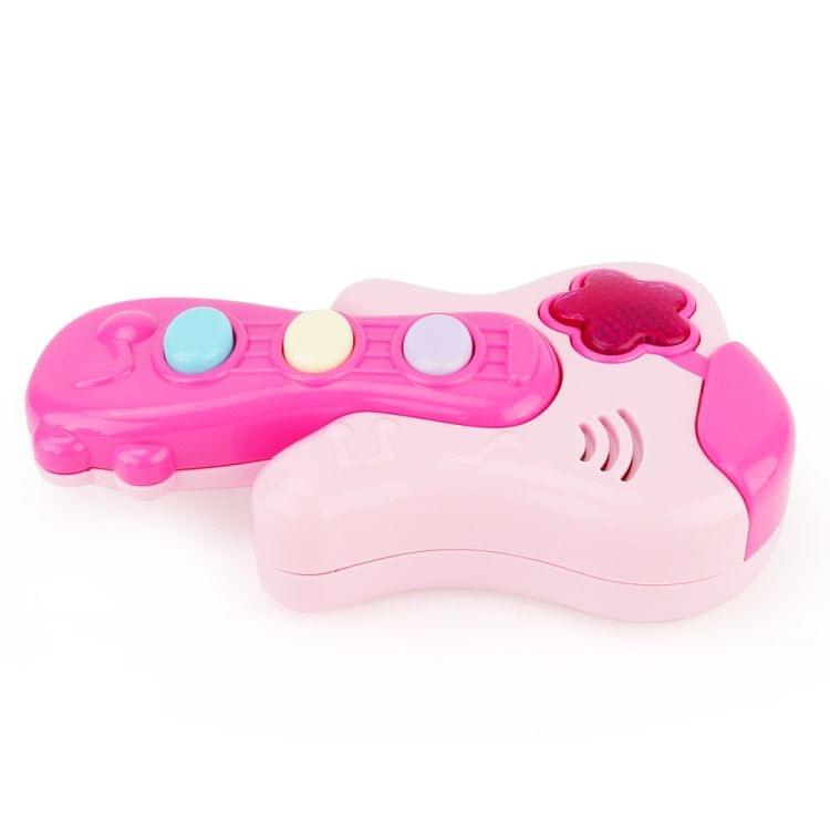 Brettbble Cartoon Baby Child Early Education Guitar Music Toys with LED Light(Pink)