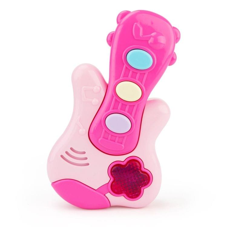 Brettbble Cartoon Baby Child Early Education Guitar Music Toys with LED Light(Pink)