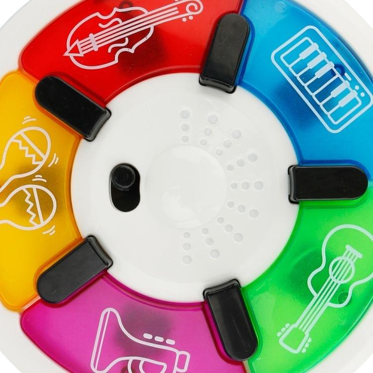 Brettbble Cartoon Baby Child Early Education Beat Disc Music Toys with LED Light(White)