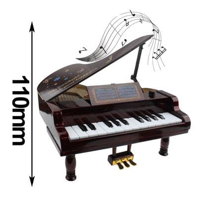 Child Electronic Mini 14 Keys Grand Piano Classic Music Toy(Brown)