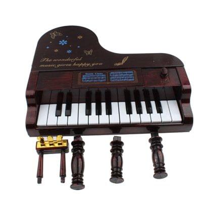 Child Electronic Mini 14 Keys Grand Piano Classic Music Toy(Brown)