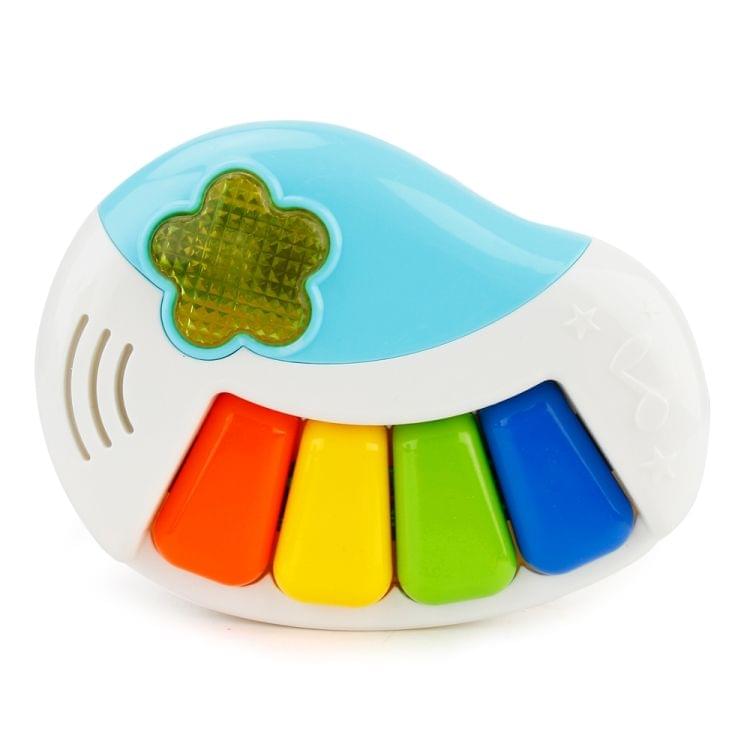 Brettbble Cartoon Baby Child Early Education Music Piano Toys with LED Light(Blue)